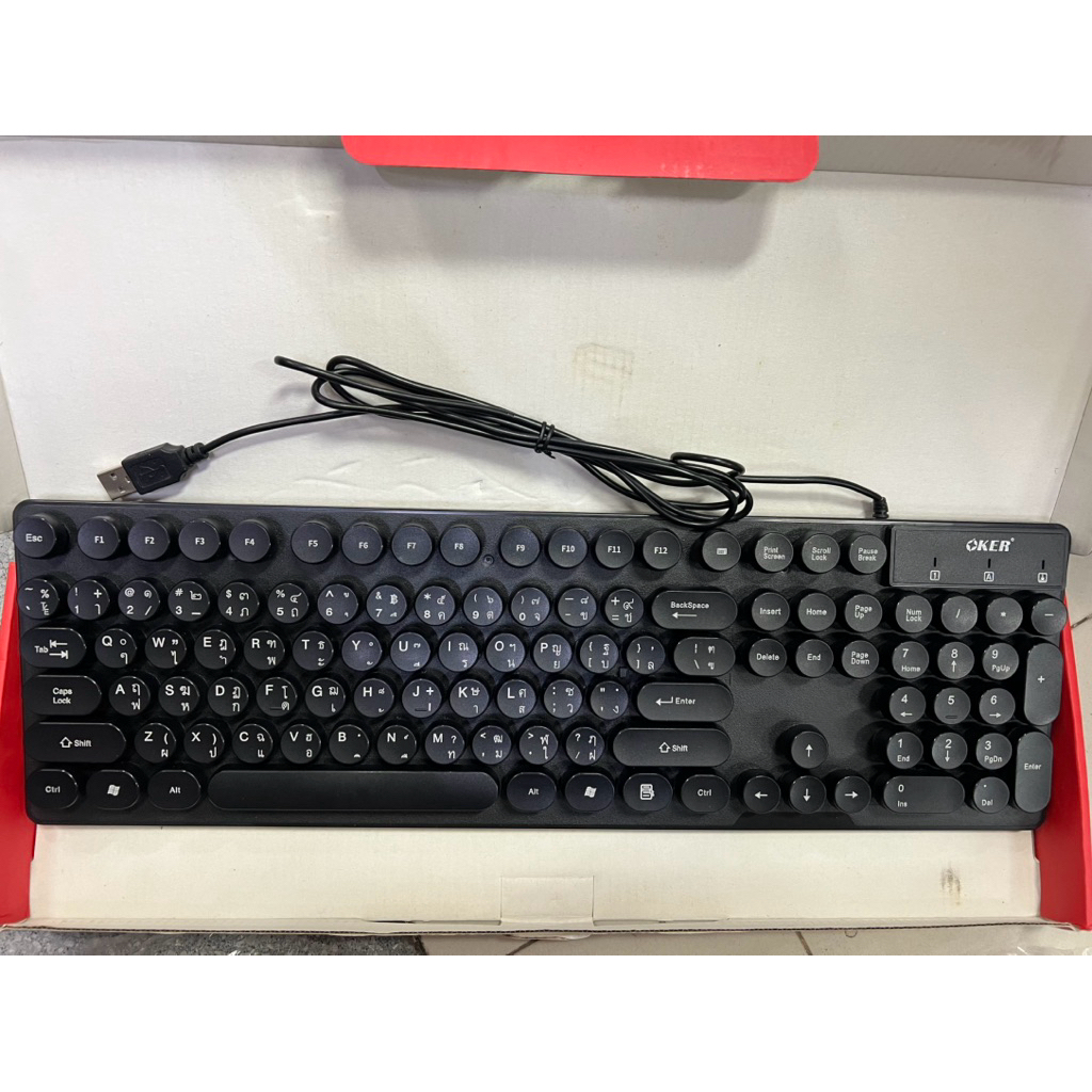 OKER  Keyboard คีย์บอร์ด USB  (สินค้ามีพร้อมส่ง)