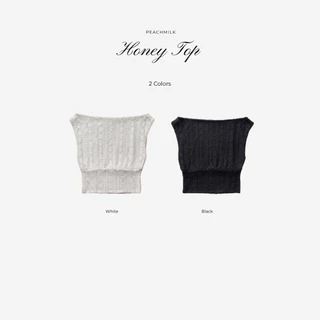 PEACHMILK - Honey Top เสื้อครอบลุคสวยแพงสไตล์ Old Money เสื้อปาดไหล่ลูกไม้ยังช่วยพรางหุ่นได้ดี (Off-shoulder)
