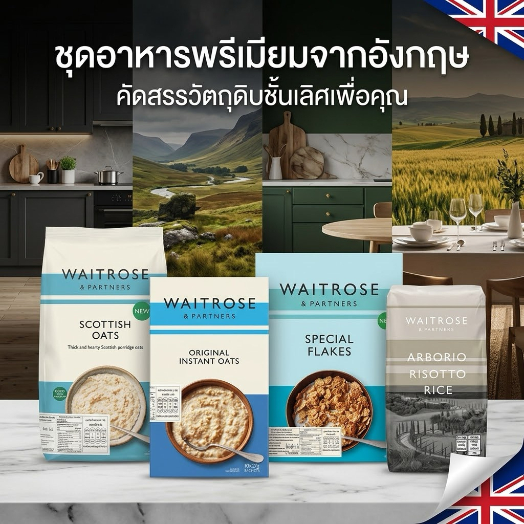 Waitrose & Partners Scottish Oats Original Special Flakes Risotto ข้าวโอ๊ต ซีเรียล นำเข้า UK