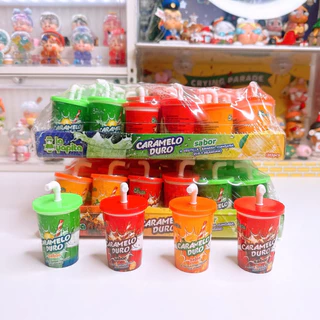 แคนดี้แก้วน้ำผงอัดลม และ ผงเป๊าะแป๊ะ แบบดูด 4 รส (1 แพ็ค 30 ชิ้น)