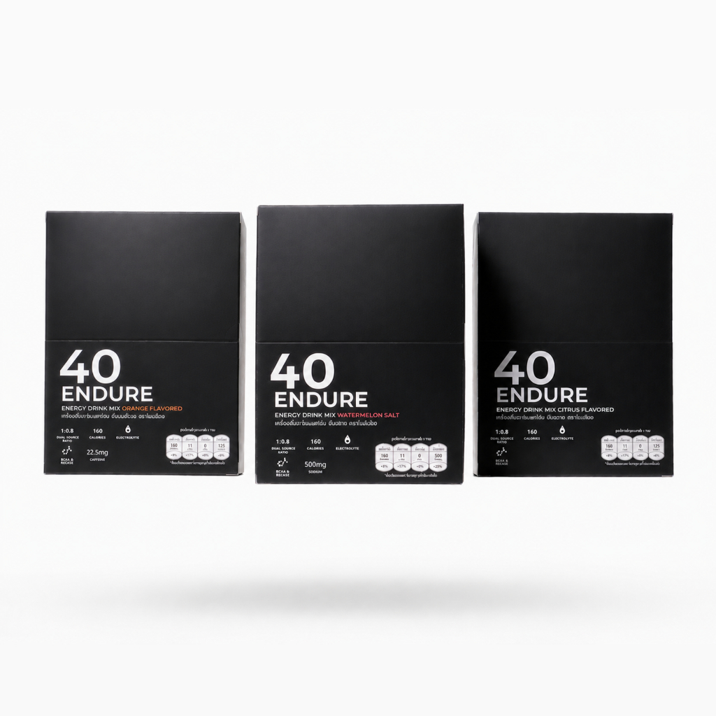 [กล่อง10ซอง] 40ENDURE Mileage Energy Drink Mix ผงชงให้พลังงานและเกลือแร่ สำหรับเล่นกีฬา
