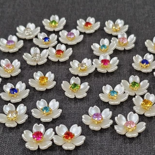 DP23 ดอกไม้ประดับเพชร ขนาด 15 มิล จำนวน 50 ชิ้น
