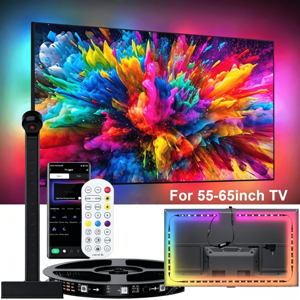 Qimedo แถบไฟ LED แบ็คไลท์ทีวี แถบไฟ LED สี แถบไฟ LED แบ็คไลท์ทีวี แถบไฟ LED Rgb กล้อง ทีวี LED Rgb
