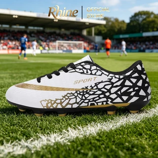 RHINE 2026 รองเท้าฟุตบอลเยาวชน AG ปลายแหลมยาวระดับไฮเอนด์สำหรับเด็กห้าคนรองเท้าบุรุษขนาดยอดนิยม 31-43