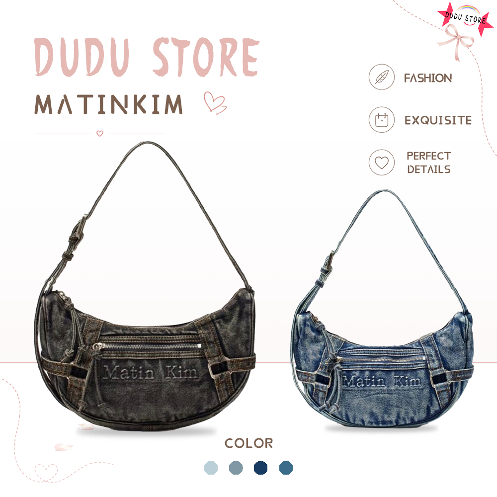 รับหิ้วของจากเกาหลี【ของแท้ 100%】MATIN KIM BAG กระเป๋าทรงครึ่งวงเดือนข้าง