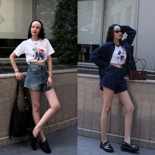 ยีนส์ Nammon Jeans P07-P08 กางเกงยีนส์ขาสั้น รุ่น Chill Baby - ผ้าไม่ยืด