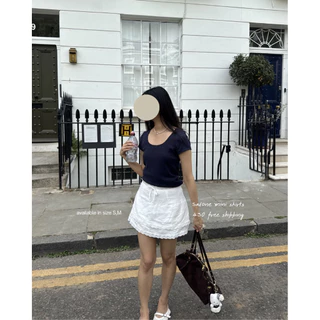 salone mini skirts กระโปรงลูกไม้ชายระบายมีซับใน