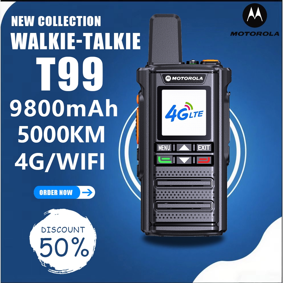 Zello อินเตอร์คอม MT-T99 อินเตอร์คอมเครือข่าย 4G บลูทูธและจีพีเอส ความจุแบตเตอรี่ 6800mah ระยะใช้งาน
