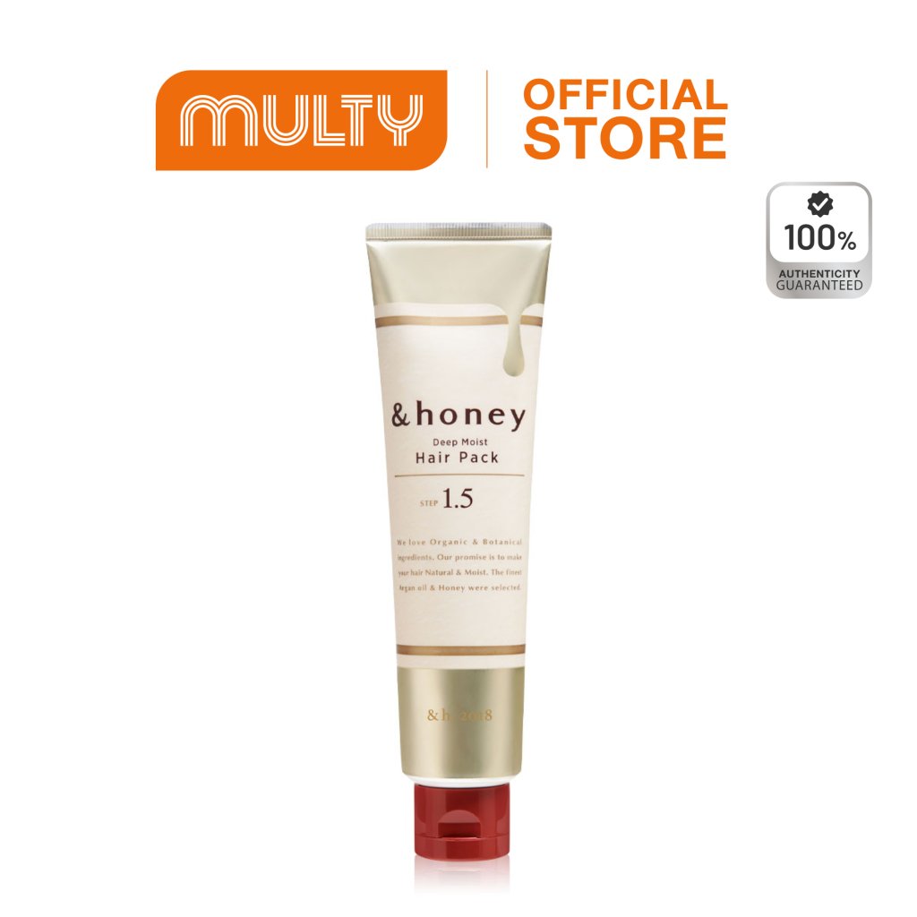 &HONEY DEEP MOIST HAIR PACK 130G (แฮร์แพคดูแลผมแห้งเสีย ให้ผมนุ่มลื่น ชุ่มชื้นยาวนาน)