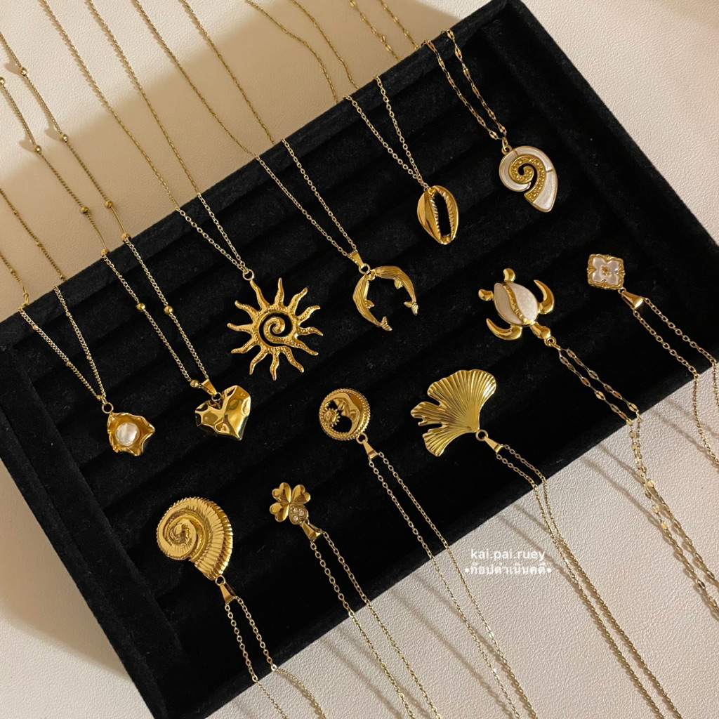 สร้อยStainless ชุปทอง18k ไม่ลอก ไม่ดำ กันน้ำ กันเหงื่อ