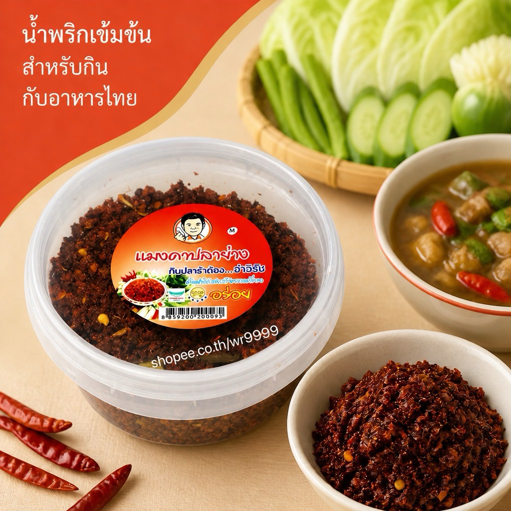 น้ำพริกแมงดาปลาย่าง 500g