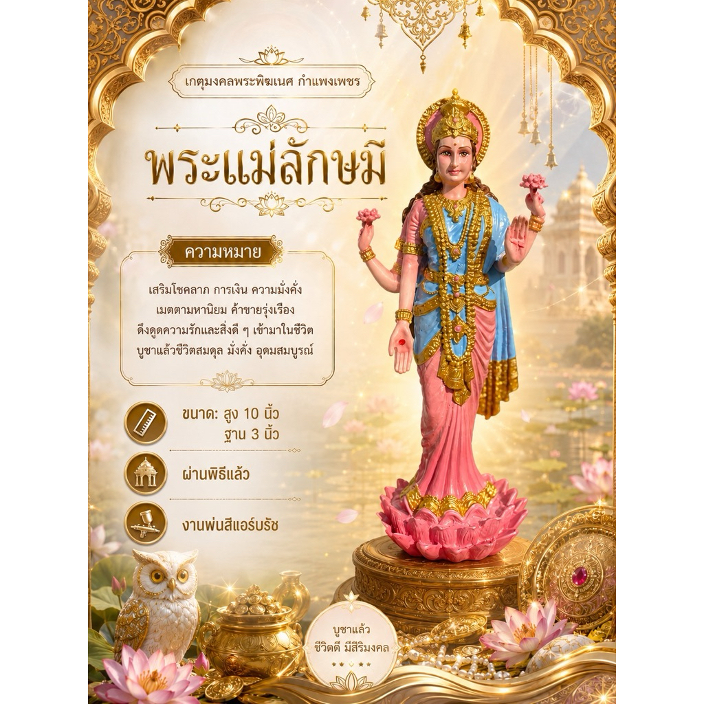 พระแม่ลักษมี ประทานโชคลาภ ทรัพย์สมบัติ 🕉️🪷🙏🏻