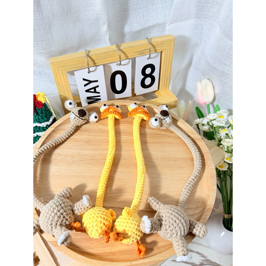 พร้อมส่ง❗️พวงกุญแจเป็ดคอยาว ซิด ห่าน น้องกบไหมพรมน่ารักๆ