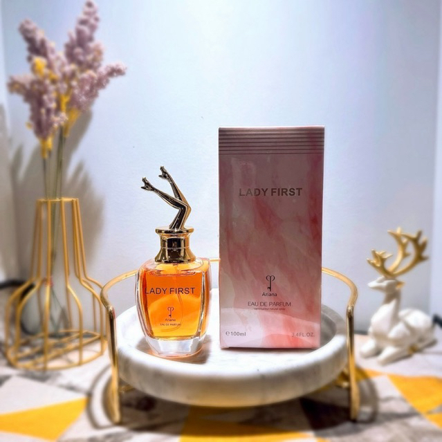 น้ำหอมแท้นำเข้ากลิ่นLady First arianaขาส้มกล่อง(ขนาด100ml.)🚚ส่งของทุกวัน ⚡️ส่งไว