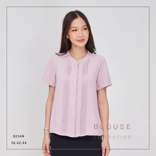 Laboratory 8234# เสื้อทำงานทรงสุภาพ กระดุมผ่าหน้า ตีเกล็ดด้านข้าง มีไซส์ 38,42