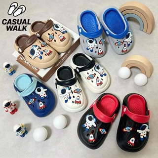 พร้อมส่ง🚀รองเท้าแตะเด็กลายนักบินอวกาศ EVA กันลื่น นุ่มเบา จัดส่งรวดเร็ว สงกรานต์ ชายหาด เบอร์24-35