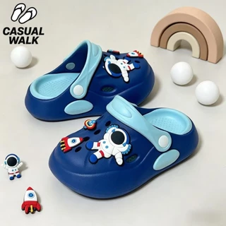 พร้อมส่ง🚀รองเท้าแตะเด็กลายนักบินอวกาศ EVA กันลื่น นุ่มเบา จัดส่งรวดเร็ว สงกรานต์ ชายหาด เบอร์24-35