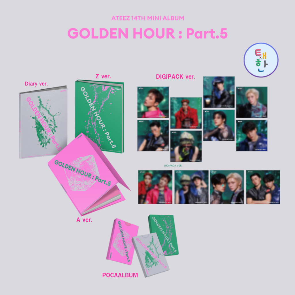 (PRE-ORDER) [ATEEZ] อัลบั้ม 14th Mini Album [GOLDEN HOUR : Part.5]
