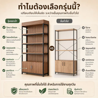 NestFil ชั้นวางของ ชั้นเหล็ก 80/100/120/140CM พร้อมตู้ เเข็งเเรงทนทาน ประกอบง่าย รับน้ำหนักได้ 800KG