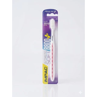 แพคเกจใหม่แปรงสีฟันขนนุ่มพิเศษ ป้องกันเหงือกร่น ยี่ห้ออิมแพค รุ่น Ultimate soft ขนแปรงจำนวน8,800เส้น