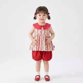 Hania Kids พร้อมส่ง ชุดเซ็ตเสื้อ+กางเกง ลายกระต่ายสตอเบอร์รี่ สไตล์เกาหลี ชุดเซ็ตสำหรับเด็กผู้หญิง K5125694