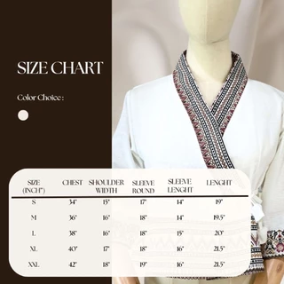 เสื้อผ้าฝ้าย เสื้อพื้นเมือง เจ้านางลายไทยสีขาว