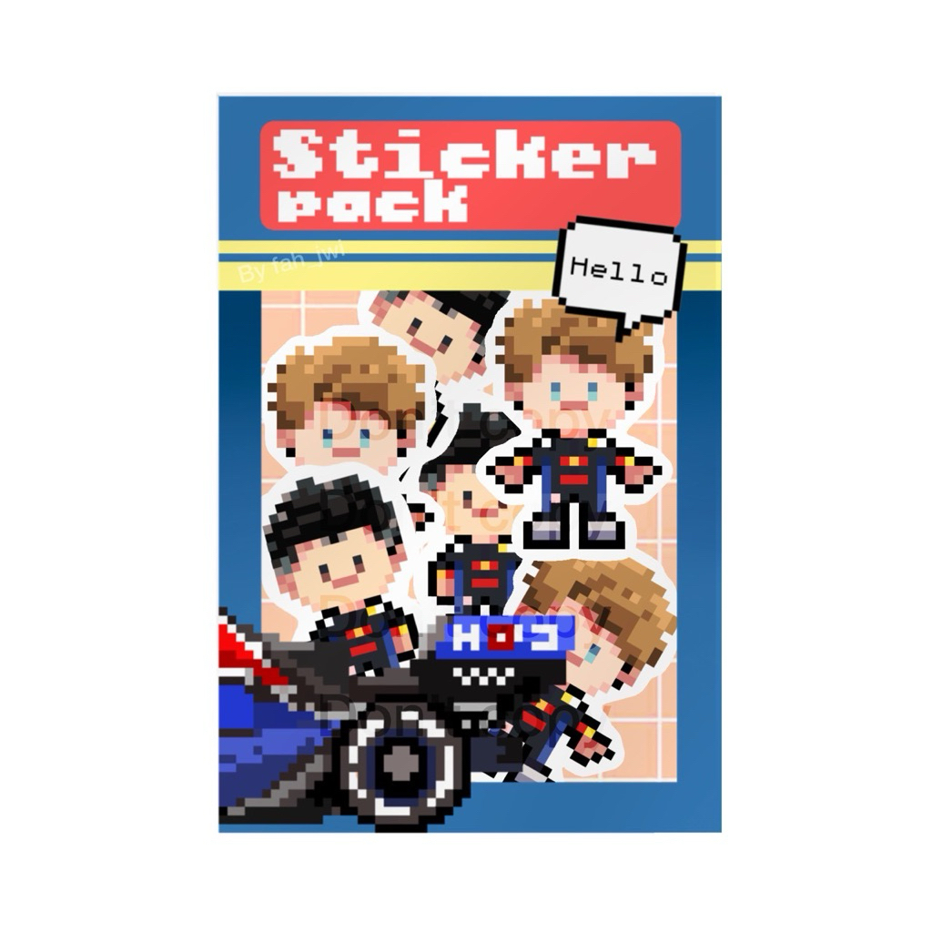 Sticker pack F1 Pixel ทีม Redbull