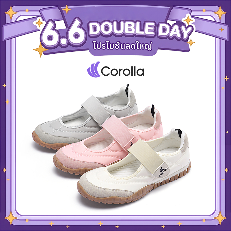 【3.25ใหม่】Corolla LiberJane รองเท้าบัลเล่ต์แฟชั่นสำหรับผู้หญิง พื้นนุ่ม สวมใส่สบายๆ เบาและกันลื่น