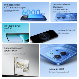 Redmi 15C 8/256GB เครื่องใหม่ศูนย์ไทย รับประกันศูนย์ 1ปี