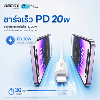 Remax Cable C to L 2M (RC-C123) - สายชาร์จ type-c ชาร์จเร็ว สายยาว 2 เมตร
