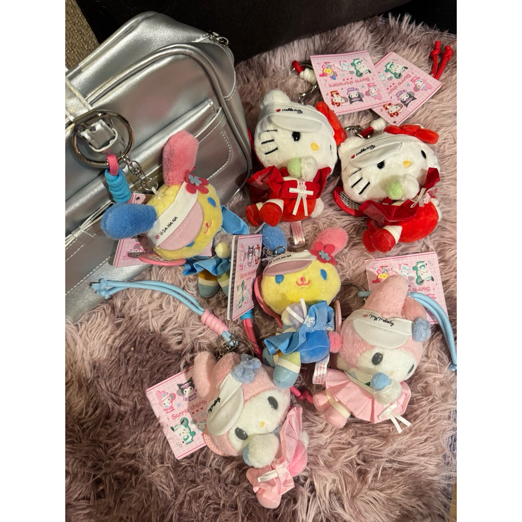 พร้อมส่ง!! พวงกุญแจSanrio มาสคอตเทนนิส(แท้ป้ายครบ)