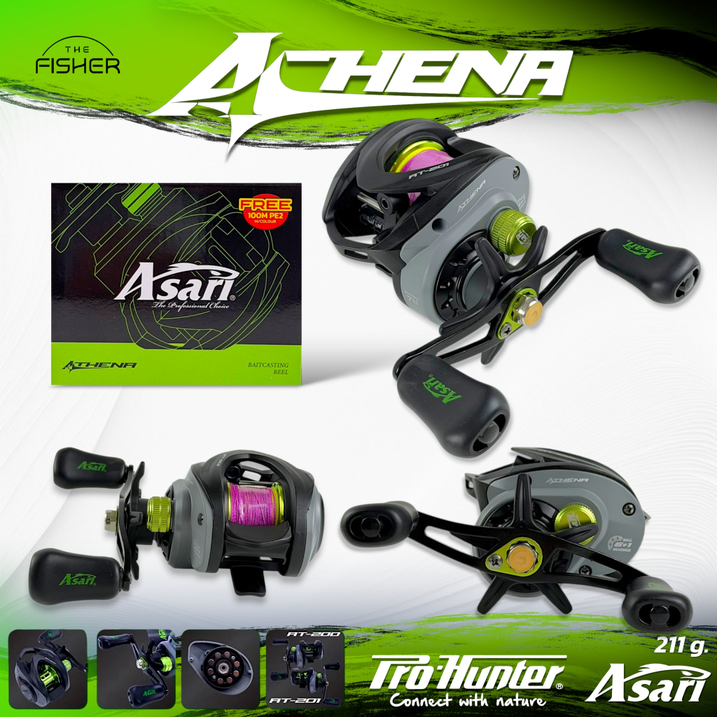 A01 Asari รอกเบท รุ่น ATHENA AT-200 / AT-201 พร้อมสาย PE ในตัว