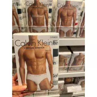 Calvin Klein กางเกงในชาย Men's Icon Cotton Stretch Hip Briefs 3 Pack