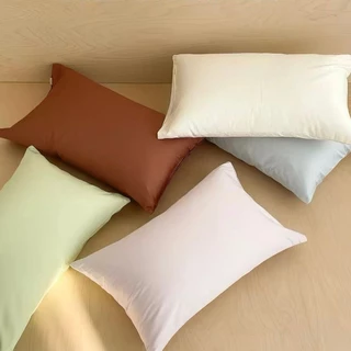 ปลอกหมอน สีพื้น 48x76 ซม. (19x30 นิ้ว) 1 ชิ้น เนื้อนุ่ม แห้งเร็ว ไม่ย้วย สีไม่ตก ทำความสะอาดง่าย