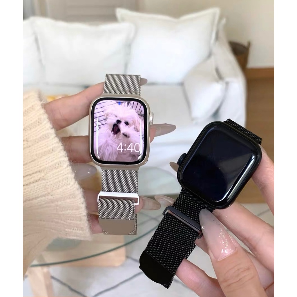 พร้อมส่ง สาย Mila nese ใช้ได้กับ Smart Watch 11 10 9 8 7 6 5 4 3 2 1 Se Ultra WS11mini CO10mini X11M