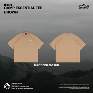 LOOKER® — CAMP ESSENTIAL TEE เสื้อยืดแขนสั้นโลโก้อกซ้าย (CAMPING)