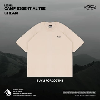 LOOKER® — CAMP ESSENTIAL TEE เสื้อยืดแขนสั้นโลโก้อกซ้าย (CAMPING)