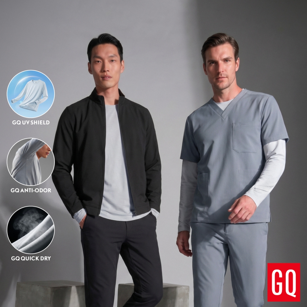 GQ Pro MED Underscrub™ Men เสื้อซับในชุดสครับผู้ชาย ระบายอากาศ แห้งไว พร้อมดีไซน์พิเศษช่องนาฬิกา