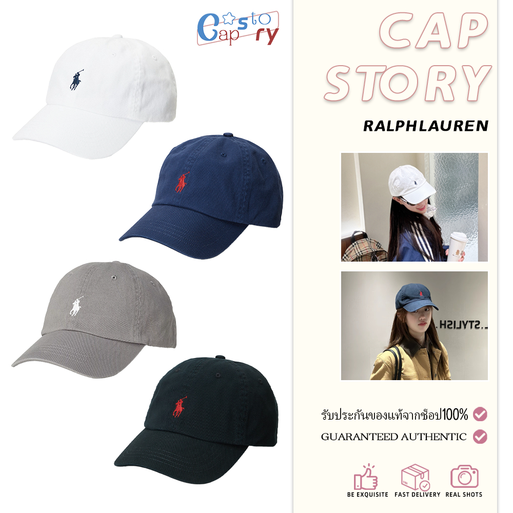 รับหิ้วของจากเกาหลี【ของแท้ 100 %】หมวกเบสบอล หมวกผ้านิ่ม White/Black/Gray/Blue