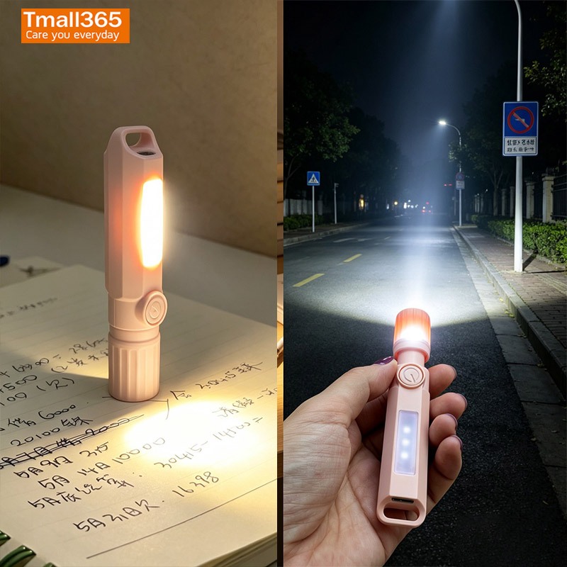 ไฟฉาย LED ขนาดเล็ก รุ่น SH-1001 ประหยัดทนทาน ซูมได้มีไฟข้างcob ชาร์จไฟ Usb ไฟฉายพกพา
