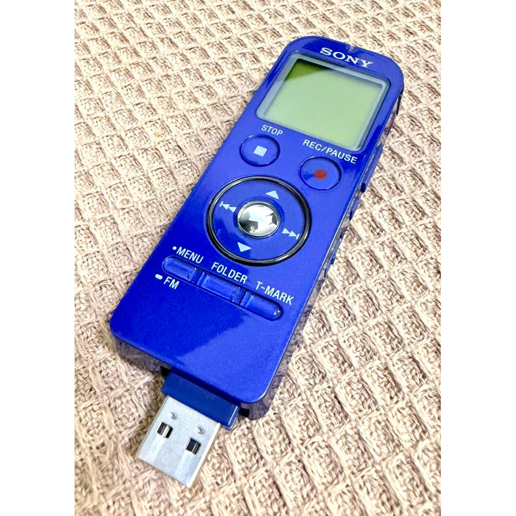 🎙️ [มือสอง สภาพดี] Sony ICD-UX533F เครื่องบันทึกเสียงดิจิทัล 4GB FM Radio USB Direct สีน้ำเงิน เพิ่ม