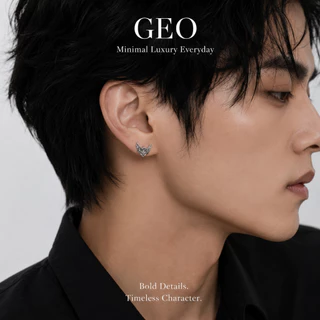 GEO ต่างหูแม่เหล็ก CATHEDRAL COLLECTION | ไม่ต้องเจาะหู | Gothic Cross Heart Wing | Magnetic Earrings