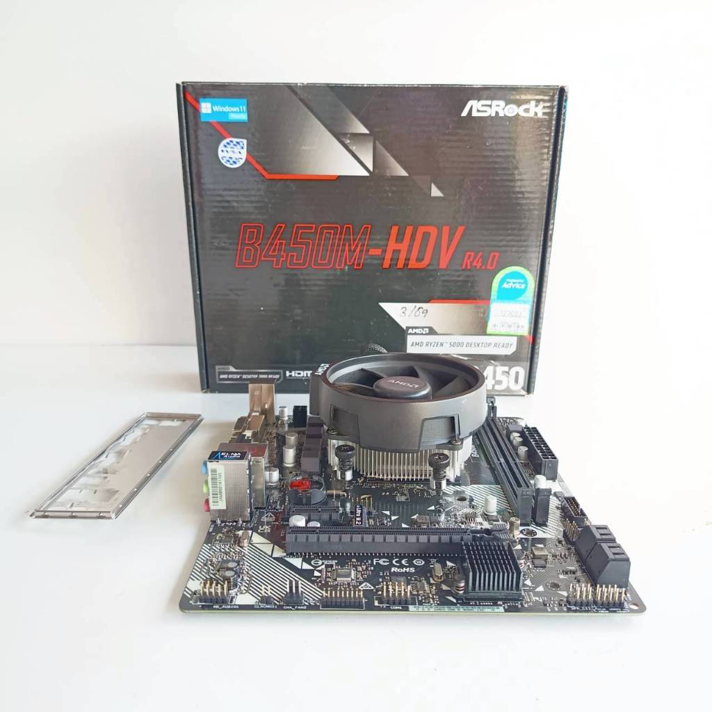 CPU  Ryzen 5  2600 + M/B  ASROCK  B450M-HDV  DDR4