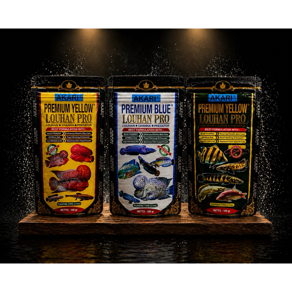 AKARI Premium Blue Yellow Red Louhan Pro 100g