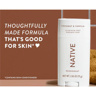 Native Deodorant Stick 75g ระงับกลิ่นกาย กลิ่น Coconut Vanilla แห้งสบาย ไม่เหนียวเหนอะหนะ