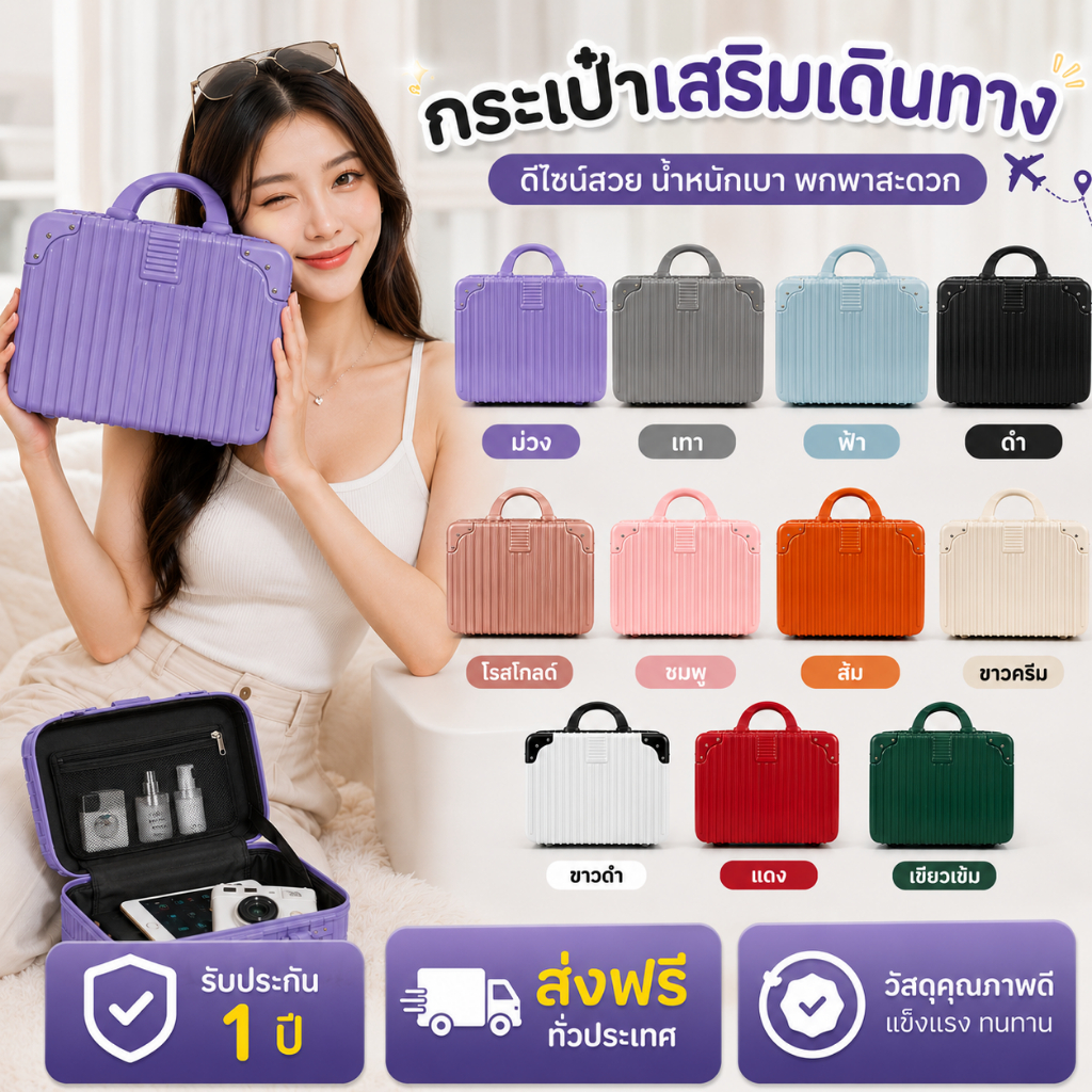 Zeno A1กระเป๋าเดินทางขนาดเล็ก 12/14/16/18 นิ้ว  Mini luggage กระเป๋าเดินทางแบบถือ