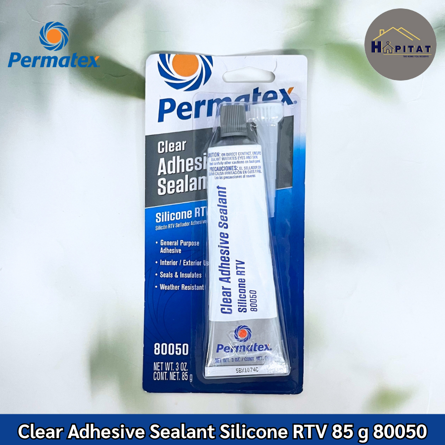 {Permatex®} Clear Adhesive Sealant Silicone Rtv 85 g 80050 กาวซิลิโคนใส