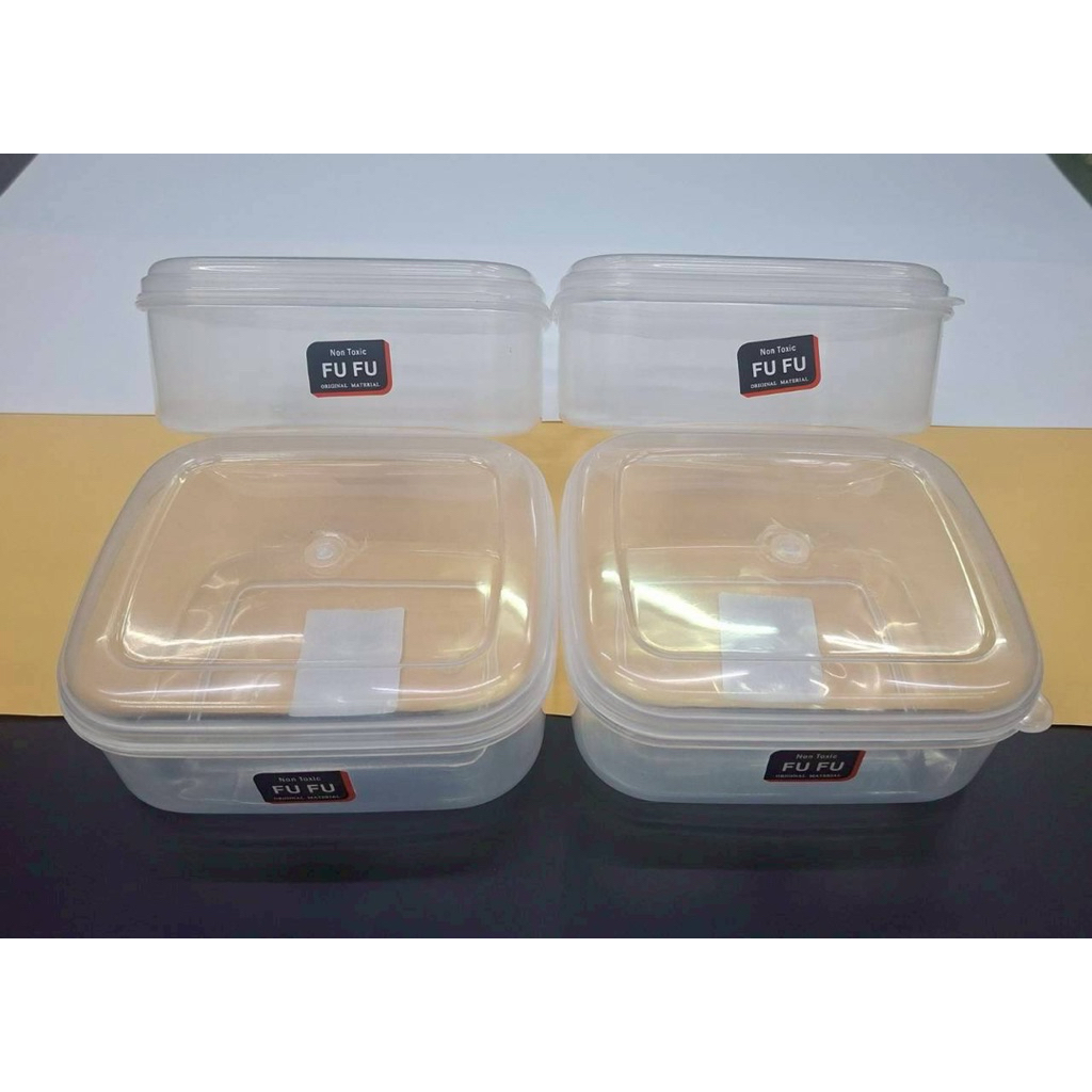 (ยกโหล 12 ชิ้น) No 1781 กล่องฝาปิด กล่องถนอมอาหาร กล่องอาหารผืนผ้า ขนาด 14 × 12 ซม ทั้งหมด 12 ชิ้น