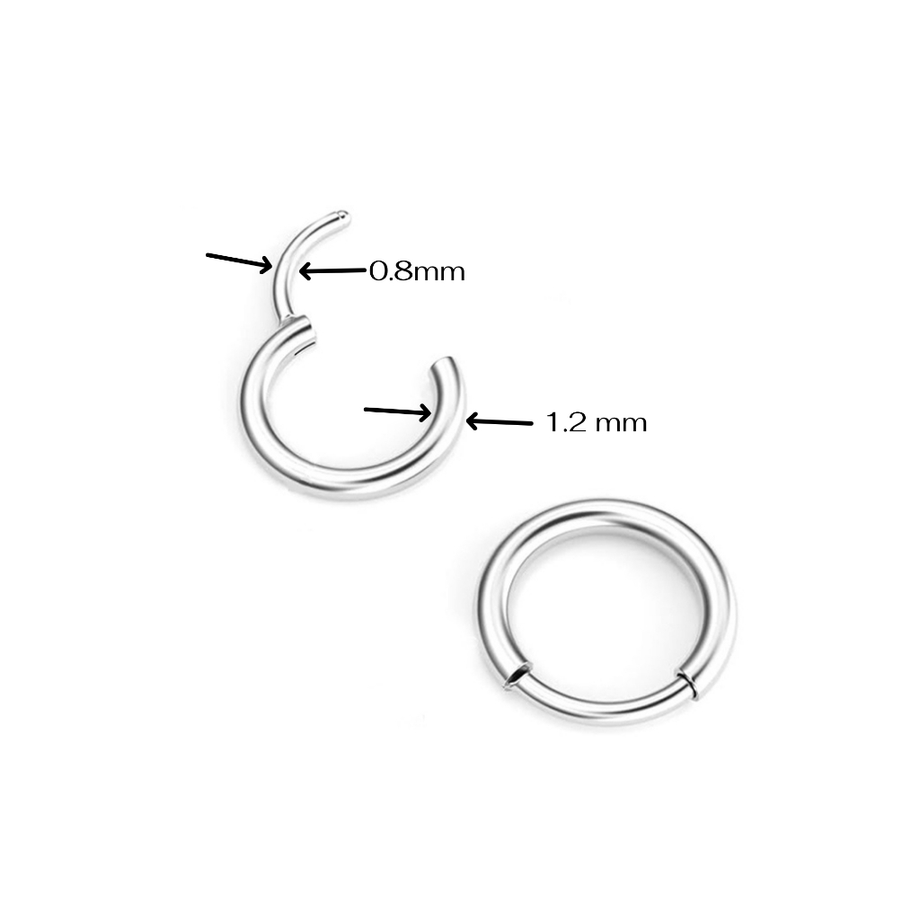 Piercingroom by Jay حلقان تيتانيوم Clicker سادة (زوج) — صورة 8