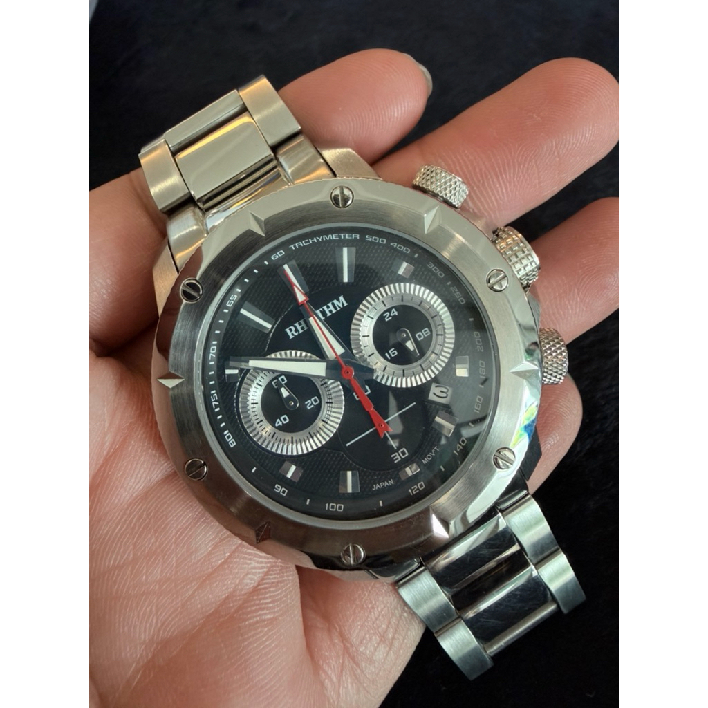 RHYTHM S1103S Chronograph เรือนใหญ่ ของแท้ สภาพดี